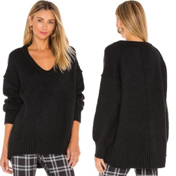 Free People Sweaters - NWT Free People Brookside Tunic in Black Small